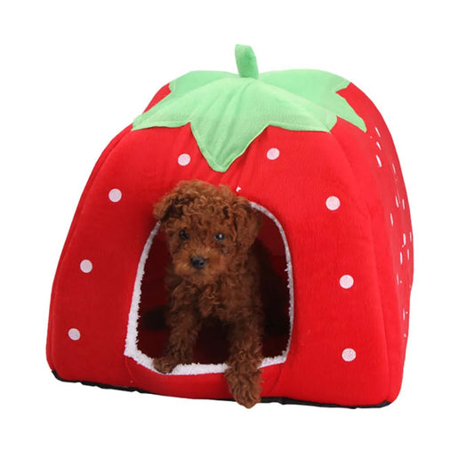 Cute Strawberry Pet Dog House