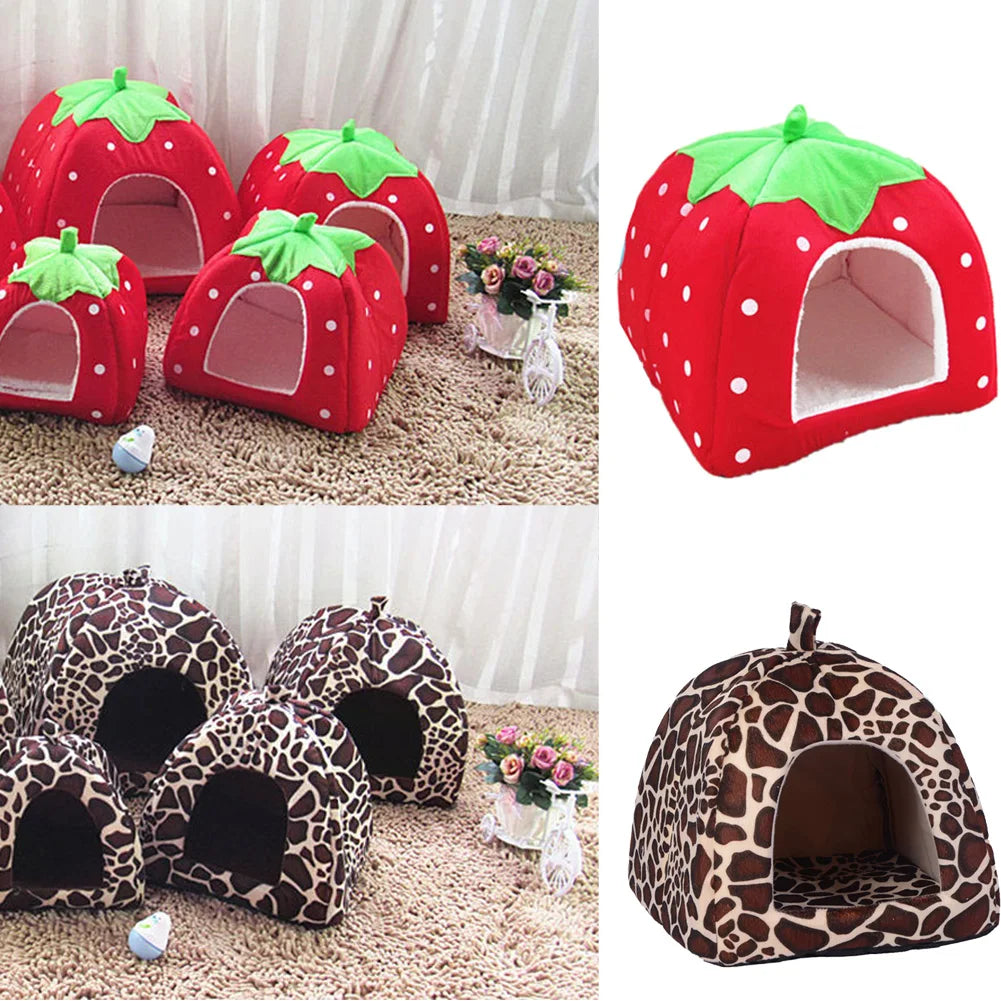 Cute Strawberry Pet Dog House