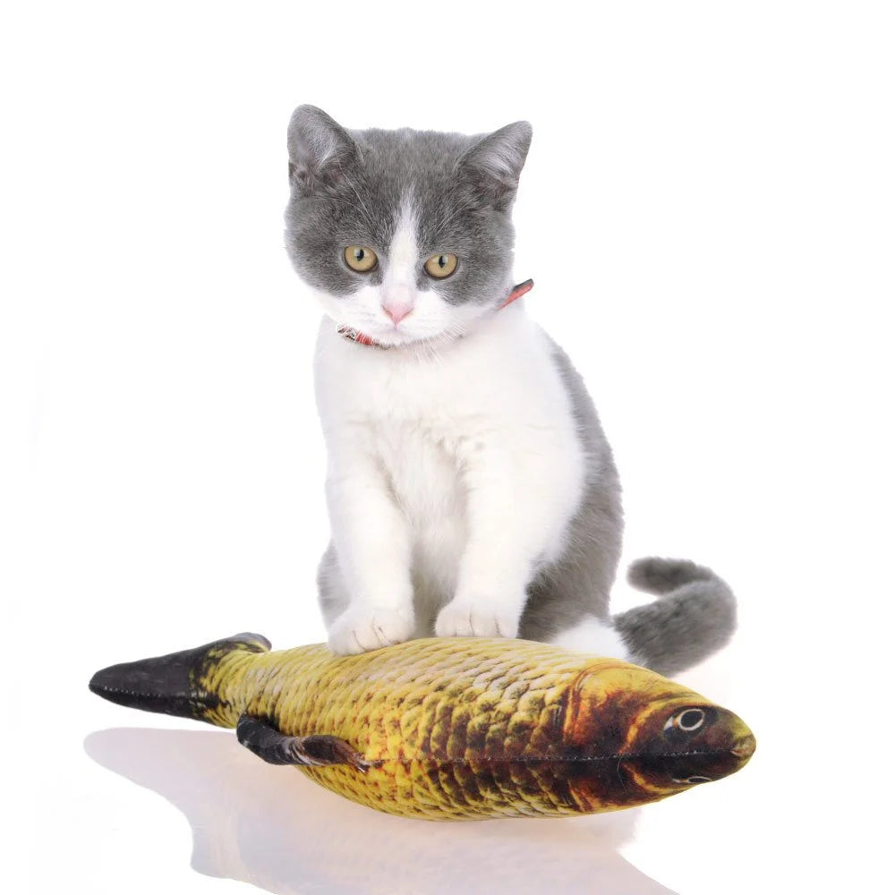 Fish Built-In Cotton Cat Toy