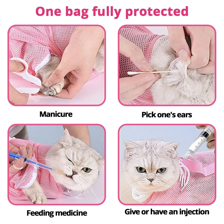 Cat Shower Mesh Bag